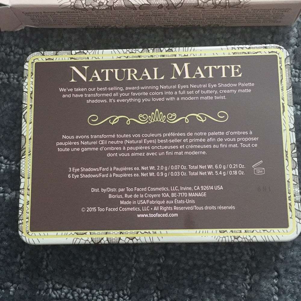 NIB - Too Faced Natural Matte Eye Shadow Palette - Picture 6 of 6